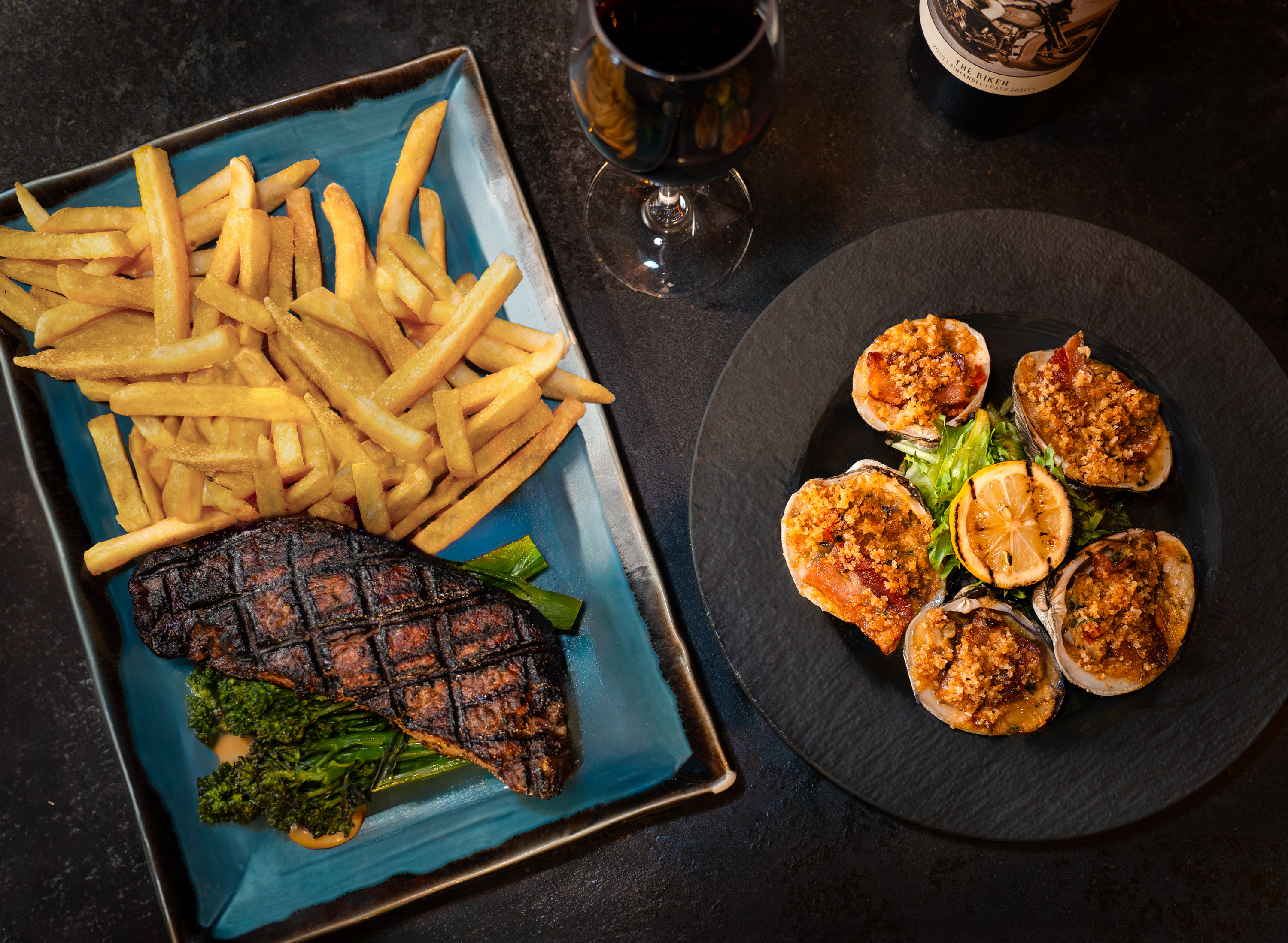 clams & steak villain & saint