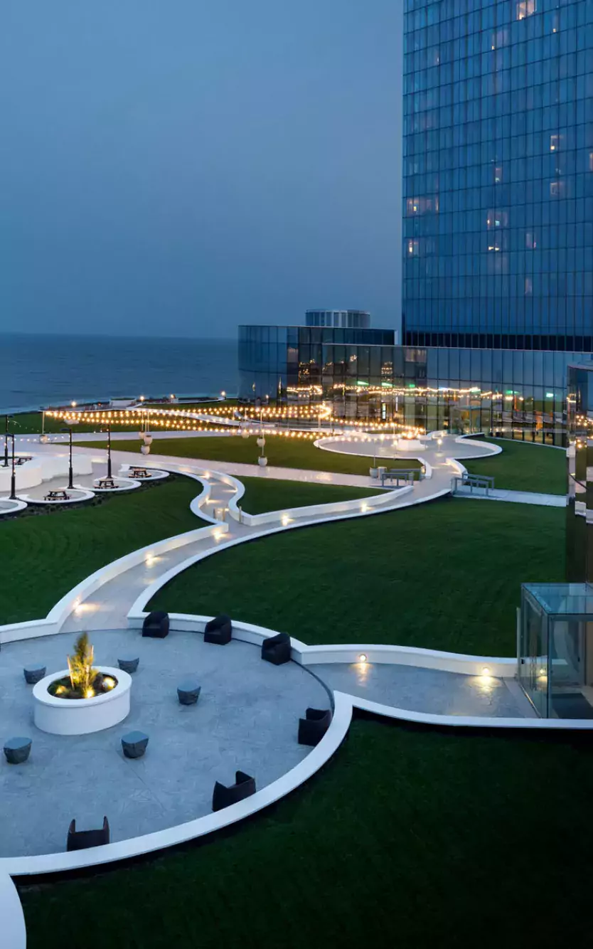 Ocean Casino the Park at night