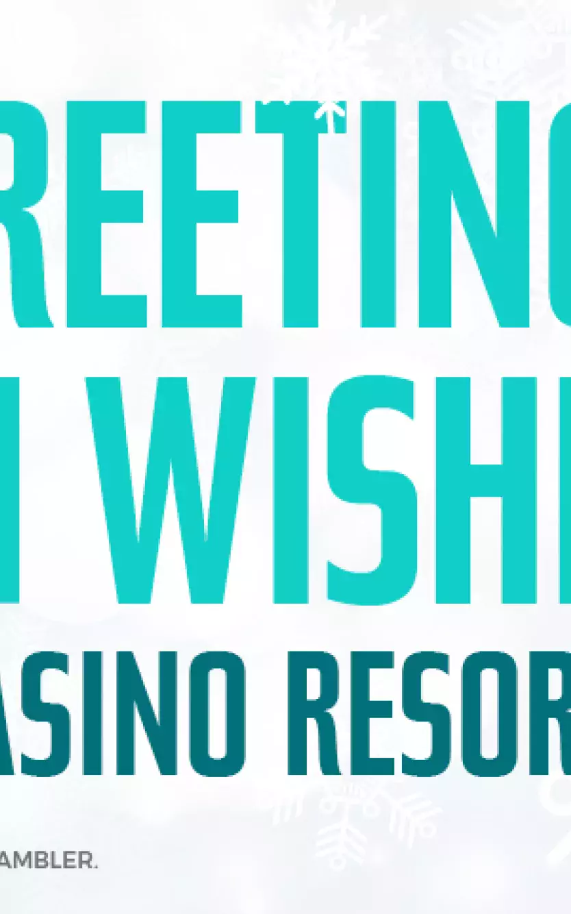 Holiday greeting graphic saying "Holiday Greetings and Warm Wishes from the Ocean Casino Resort Team"