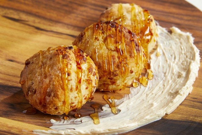 Villain and Saint Garlic Cheddar Biscuits